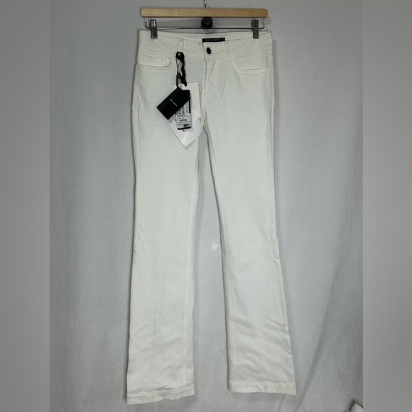 NWT - DOLCE AND GABBANA Denim cool white plate logo Jeans - 42 Italy - 27 - Picture 1 of 8